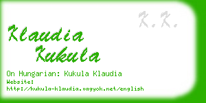 klaudia kukula business card